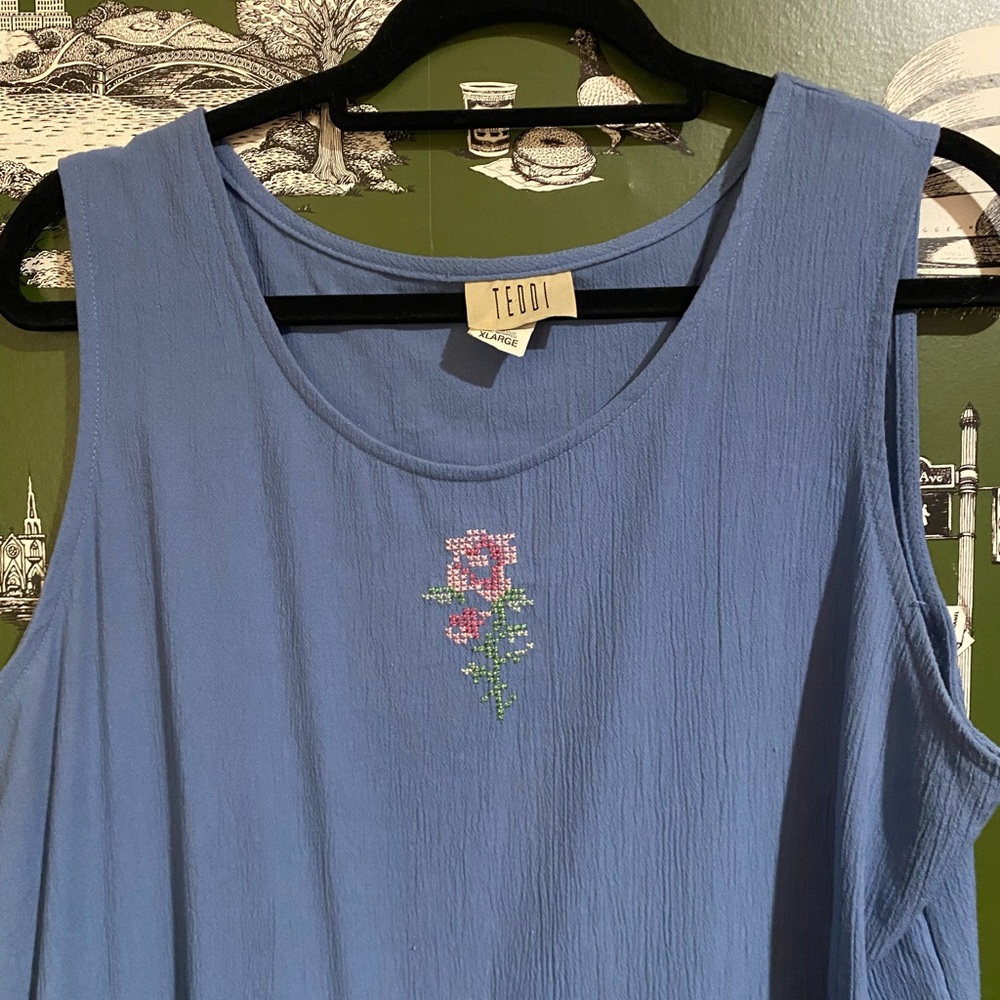 Vintage blue maxi dress